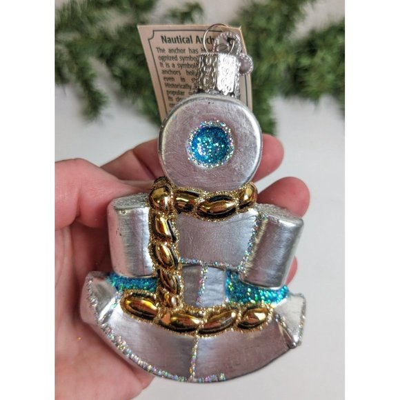 Nautical Anchor Retired Old World Christmas Ornament - Picture 3 of 4